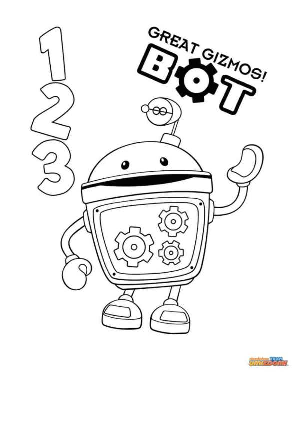 Kids-n-fun.com | Coloring page Team Umizoomi Bot